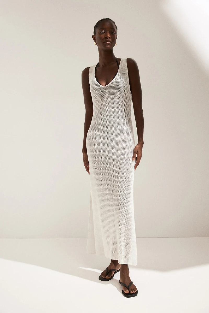 Loose-Knit Beach Dress