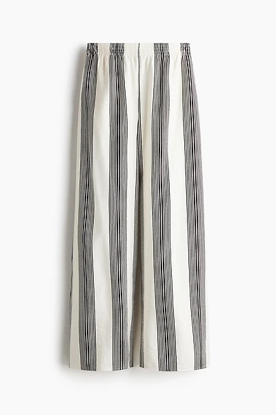 Wide-Leg Pull-On Pants