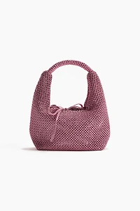 Glittery Open-Knit Handbag