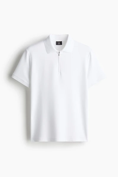 Slim Fit Half-zip Polo Shirt