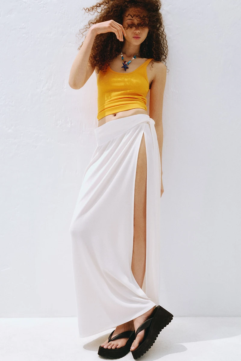 Jupe portefeuille maxi