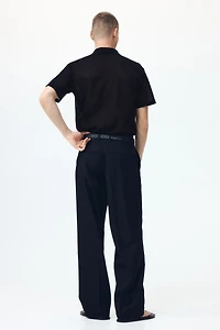 Regular-Fit Open-Knit Polo Shirt
