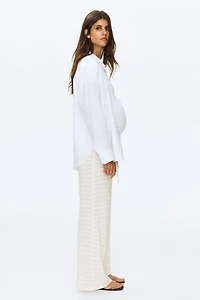 MAMA Pointelle-Knit Drawstring Pants