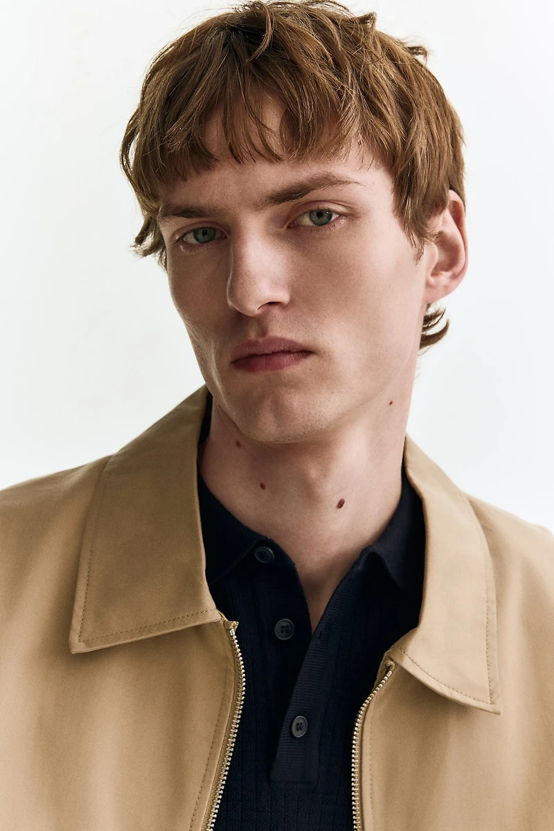 Regular Fit Textured-Knit Polo Shirt