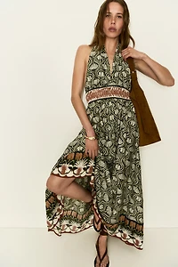 Flared Halterneck Dress