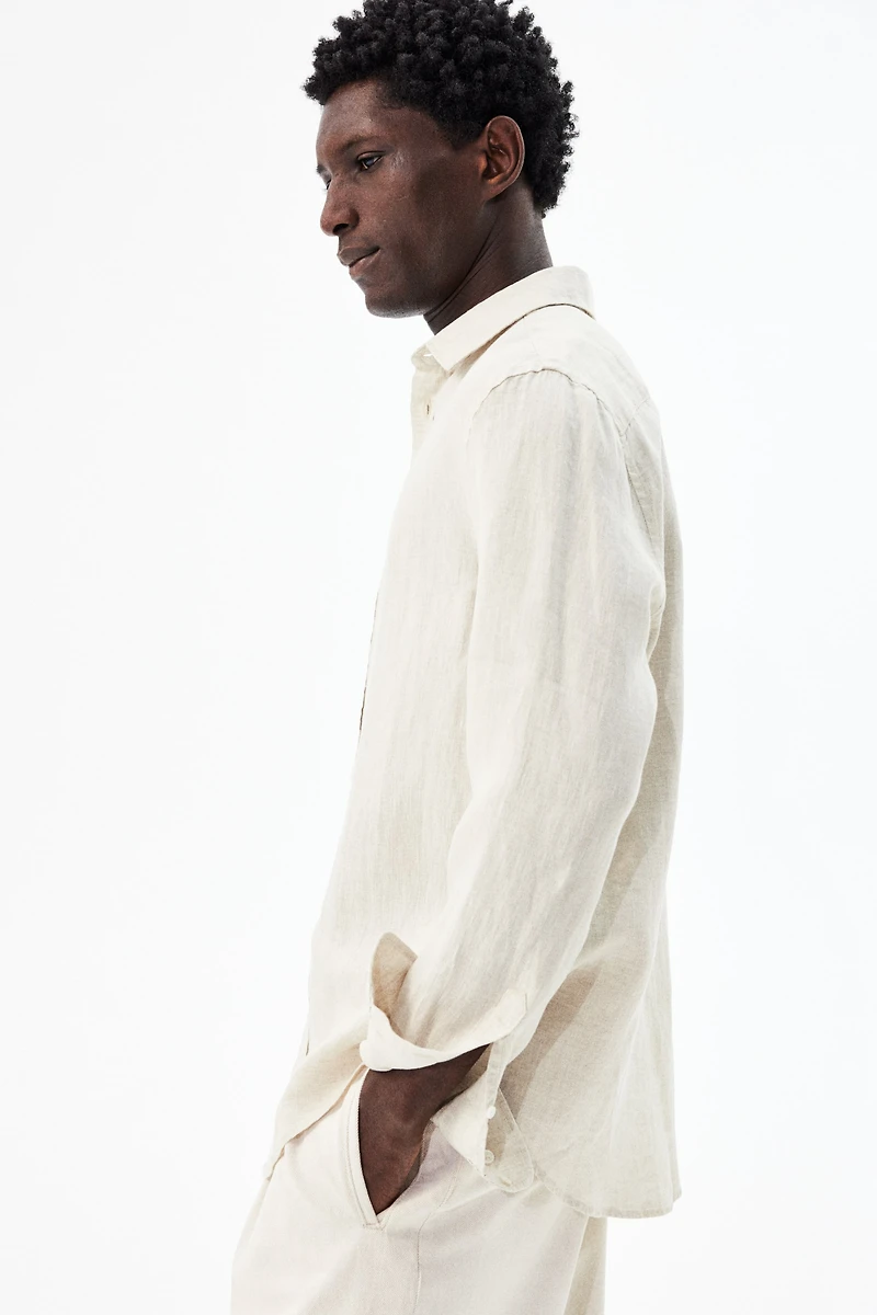 Regular-Fit Linen Shirt