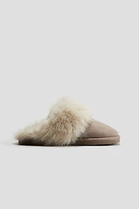 Fluffy-Lined Slippers