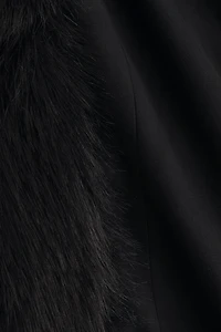 Fluffy-Trimmed Jacket