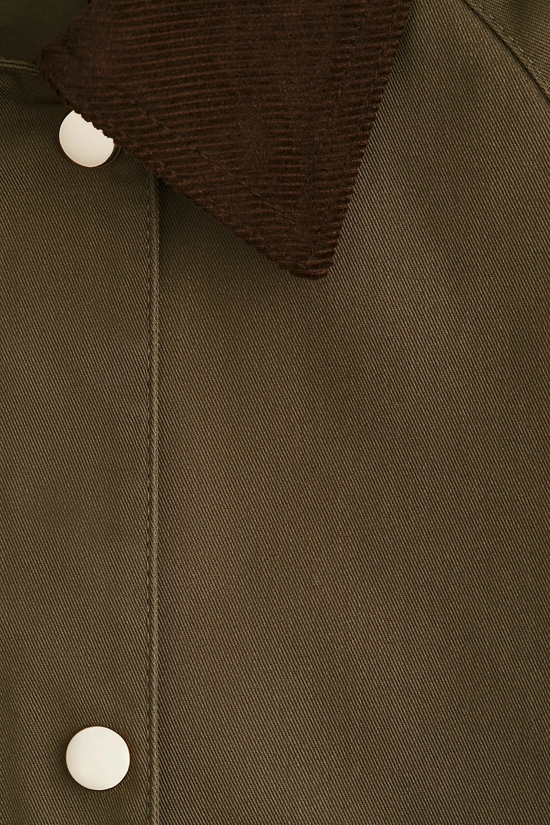 Veste à col en velours côtelé