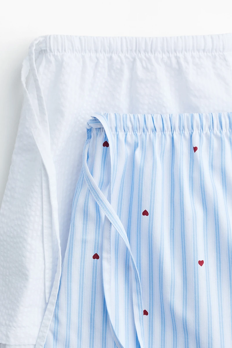 Lot de 2 shorts pyjama en popeline coton