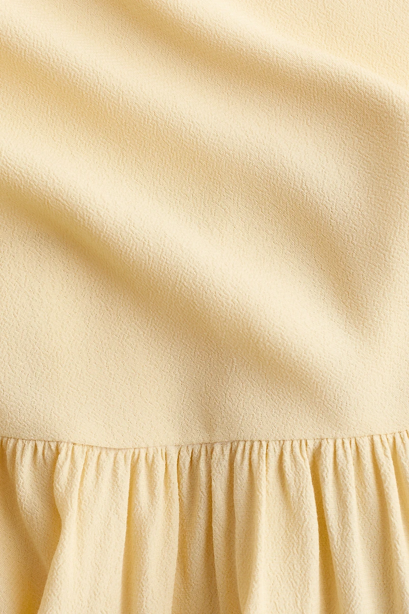 Ruffle-Trimmed Crêpe Dress