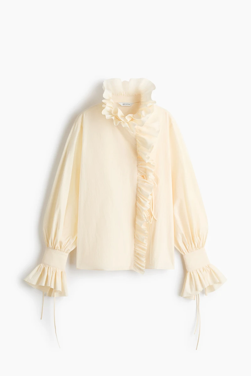 Ruffled Cotton Blouse