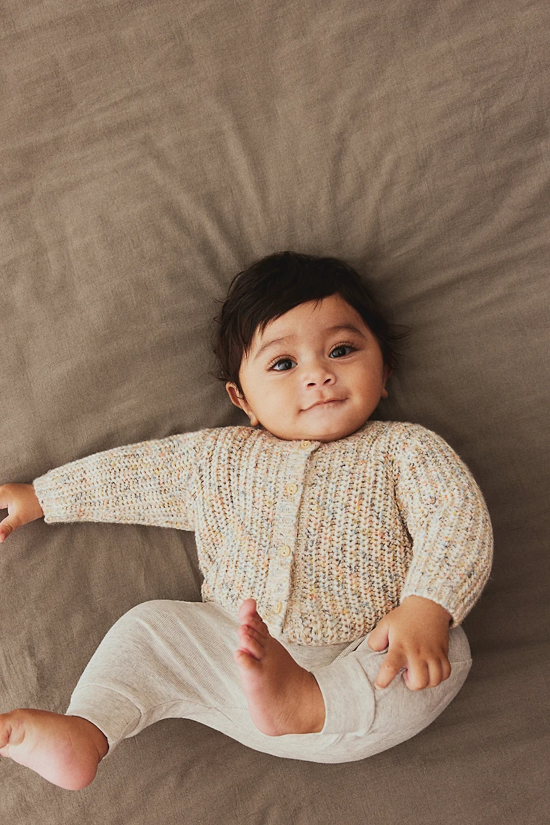 Patent-Knit Cardigan