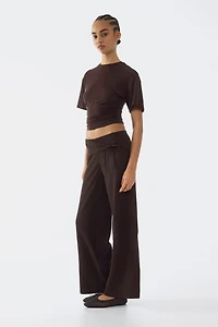 Tie-Detail Jersey Pants