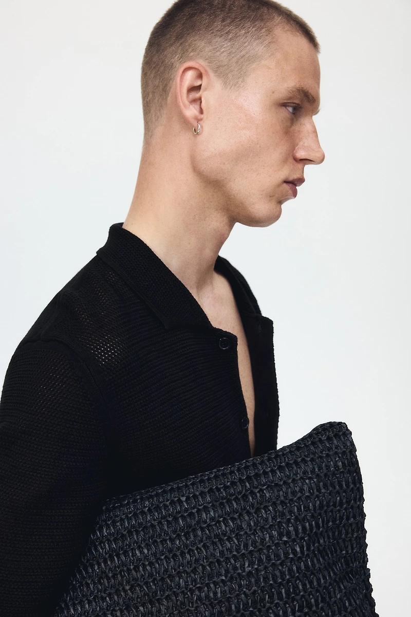 Regular-Fit Open-Knit Shirt