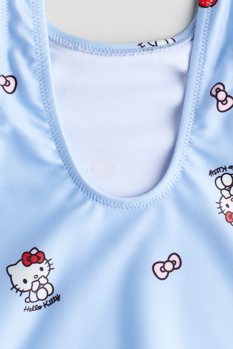 Costume de bain imprimé avec détails noués