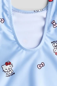 Costume de bain imprimé avec détails noués