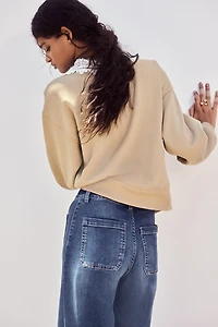 Jean large taille haute