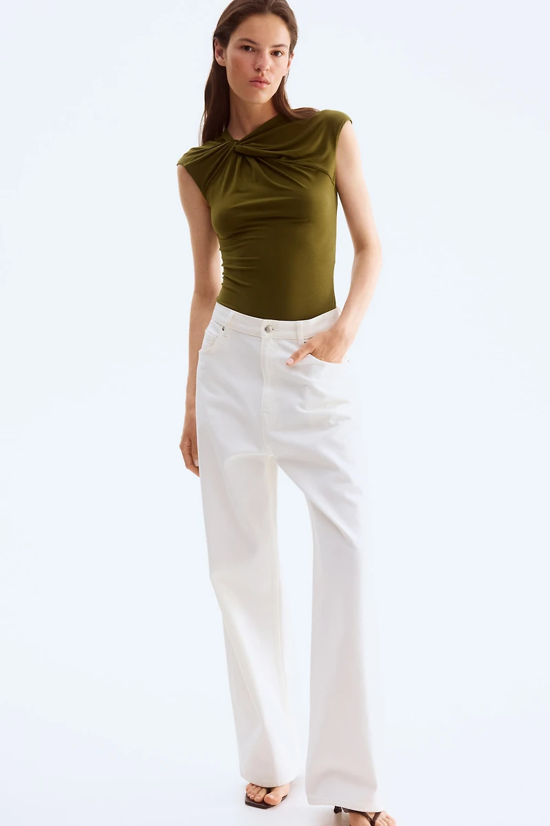 Twist-Detail Thong Bodysuit