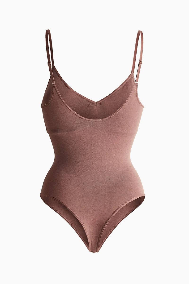 Seamless Padded-Cup Thong Bodysuit