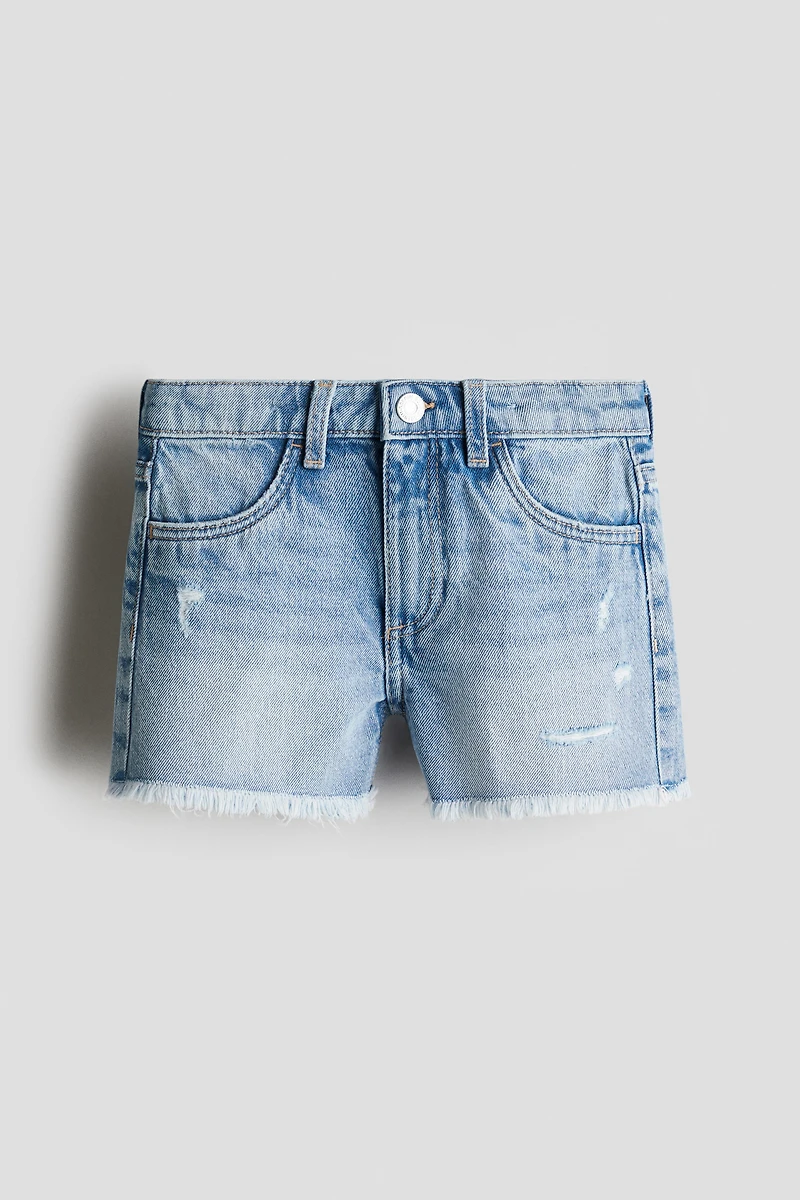 Frayed Denim Shorts