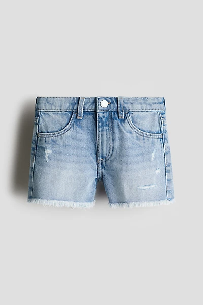 Frayed Denim Shorts