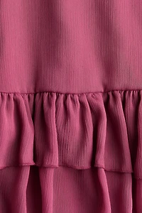 Flounced Chiffon Dress