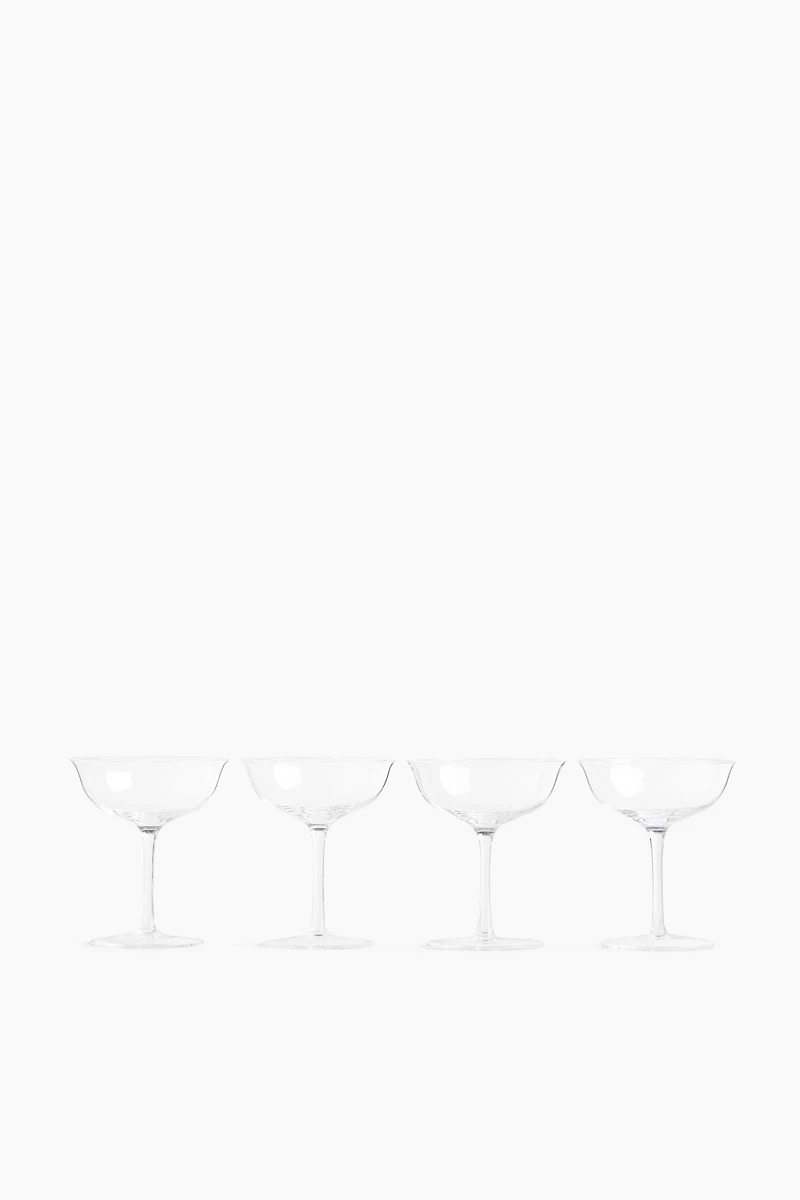 4-Pack Delicate Coupe Glasses