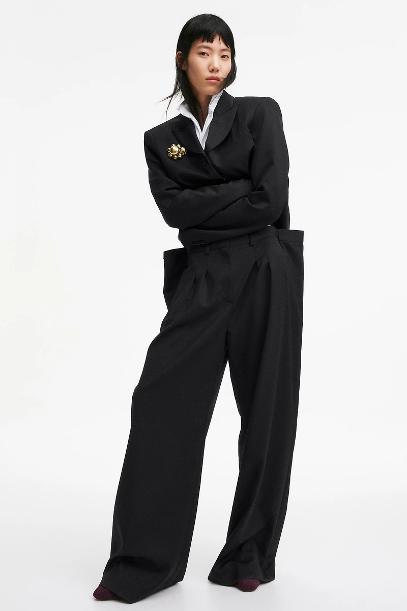 Wool-Blend Dress Pants