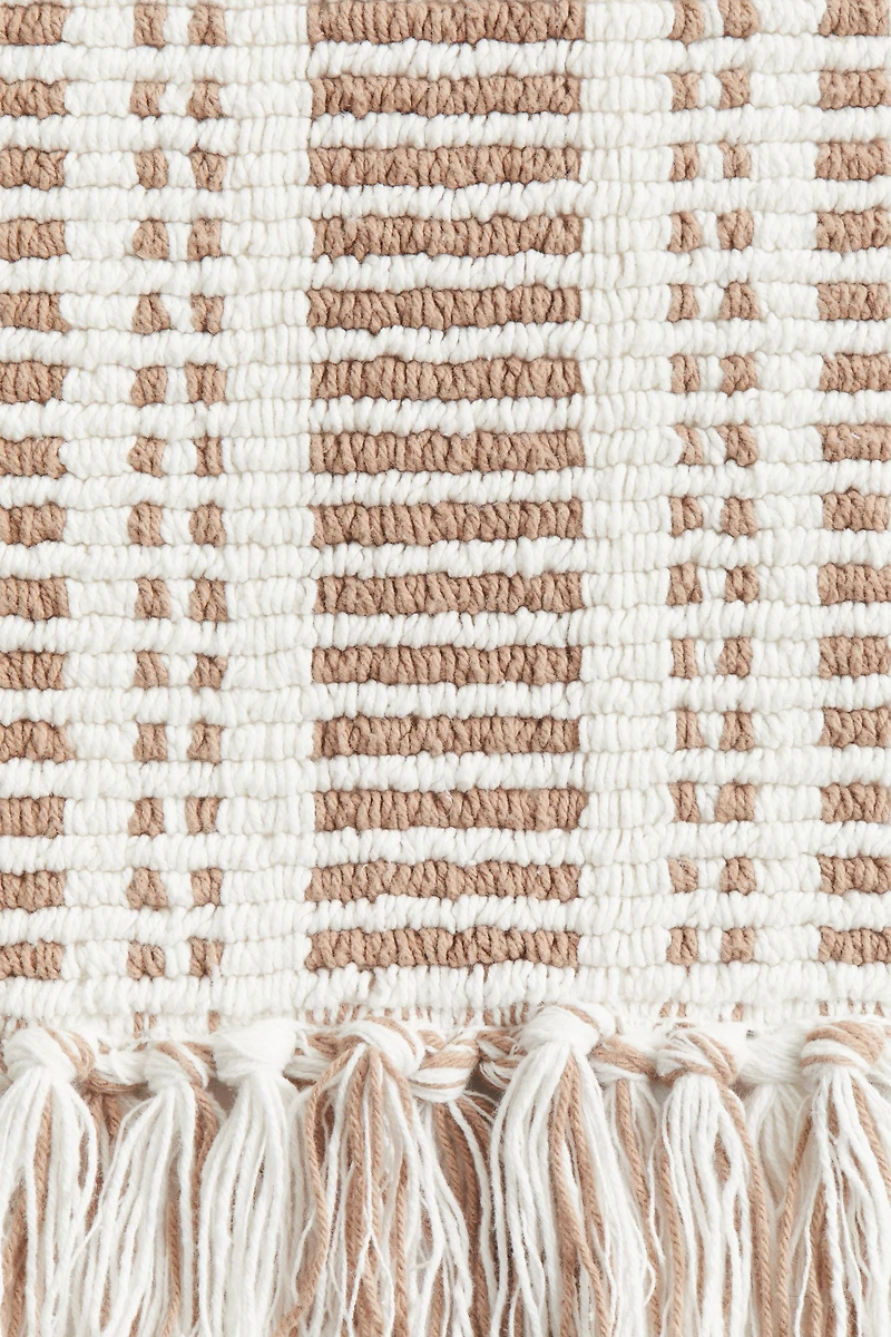 Cotton Bath Mat with Fringe
