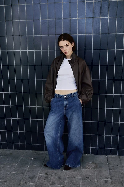Jean large taille basse