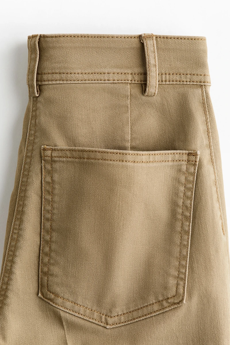 Flared ankle-length trousers