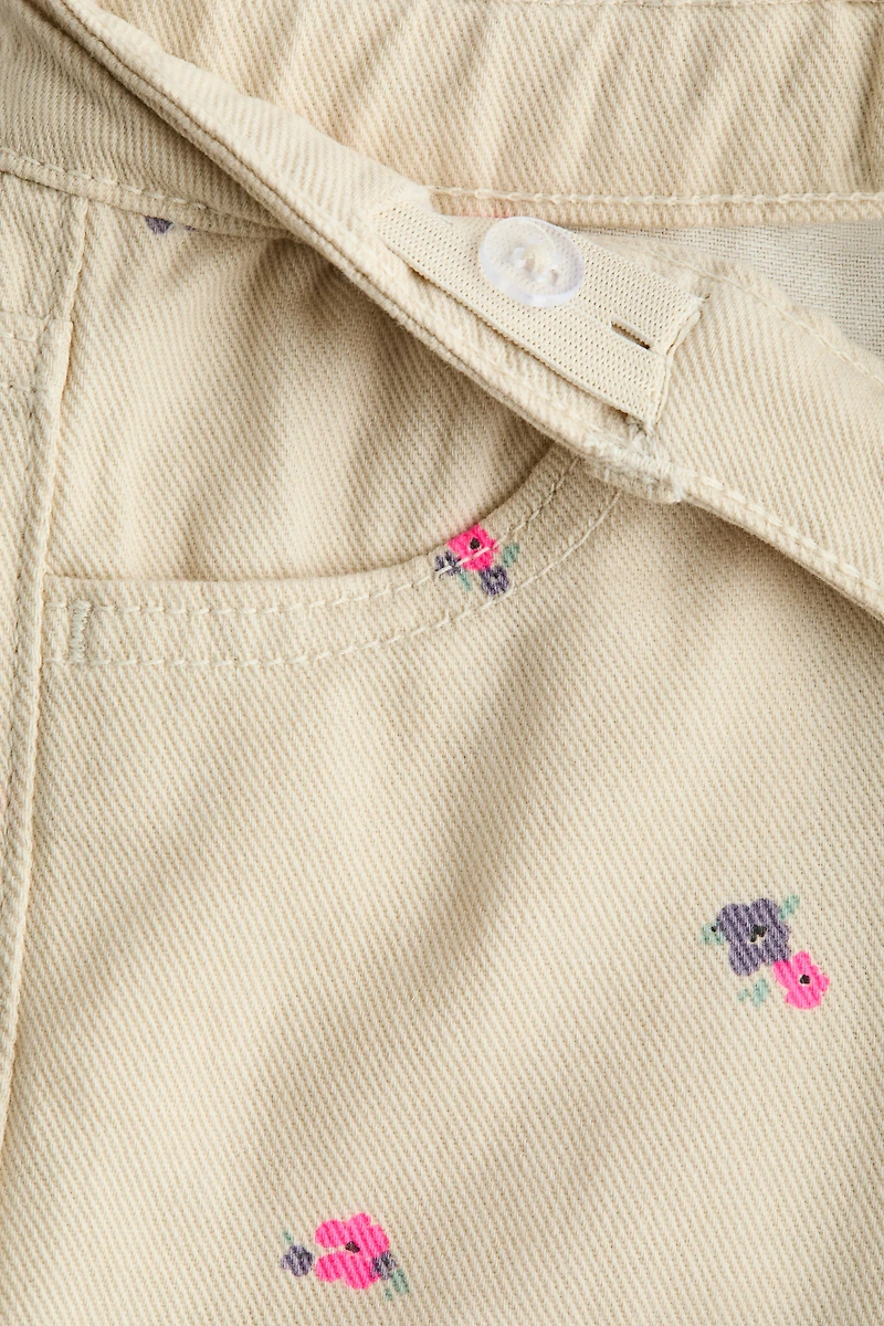 Short en sergé de coton imprimé