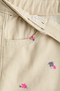 Short en sergé de coton imprimé