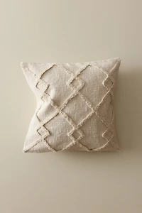 Tufted Cotton Cushion Cover