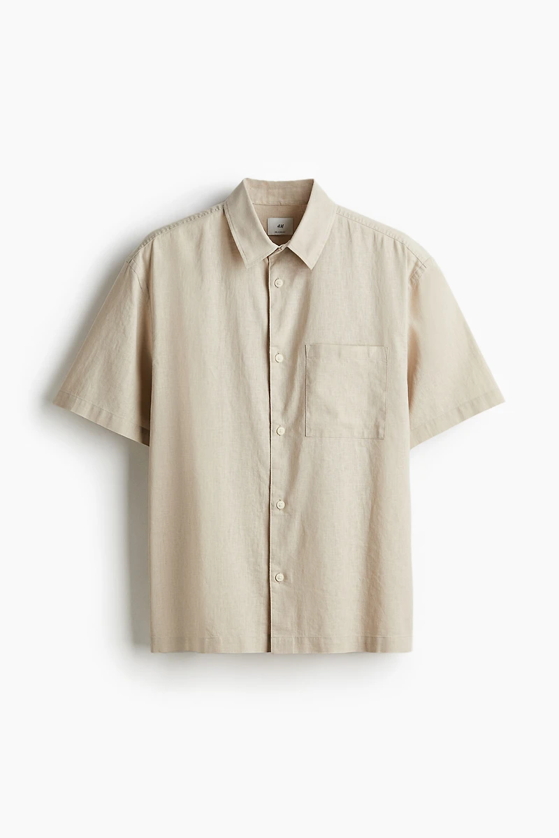 Chemise Coupe Classique en lin mélangé