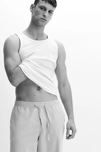 Pantalon décontracté en popeline