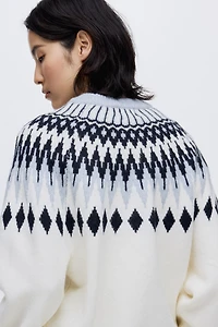 Jacquard-Knit Sweater