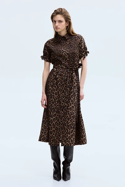 Short-Sleeved Shirt Dress