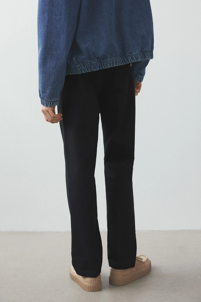 Regular-Fit Crease-Leg Chinos