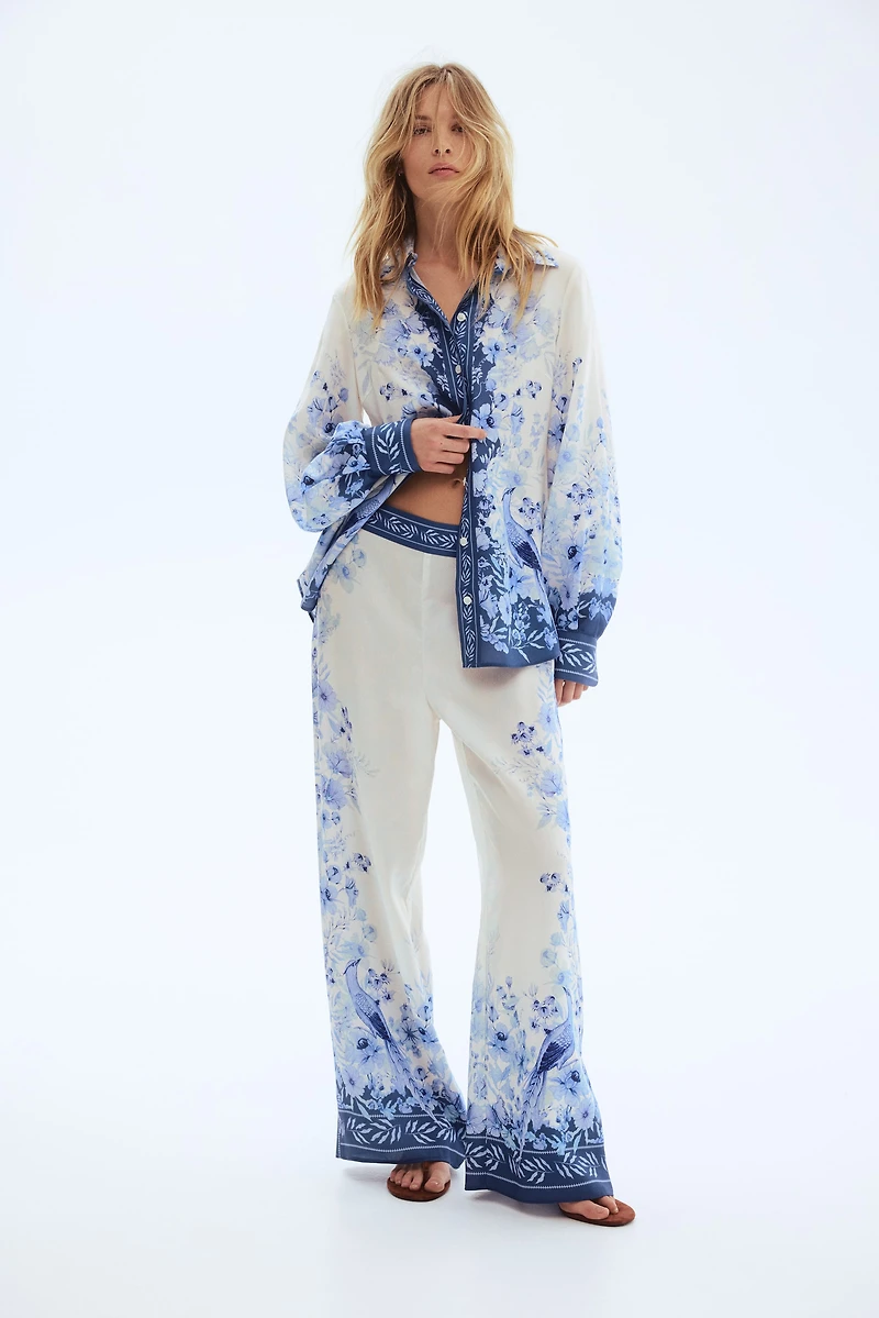 Printed Lyocell Pants