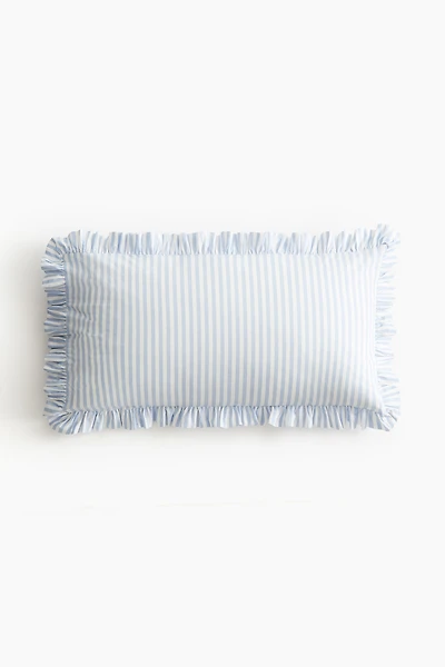 Ruffle-Trimmed Cotton Pillowcase
