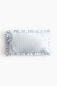 Ruffle-Trimmed Cotton Pillowcase