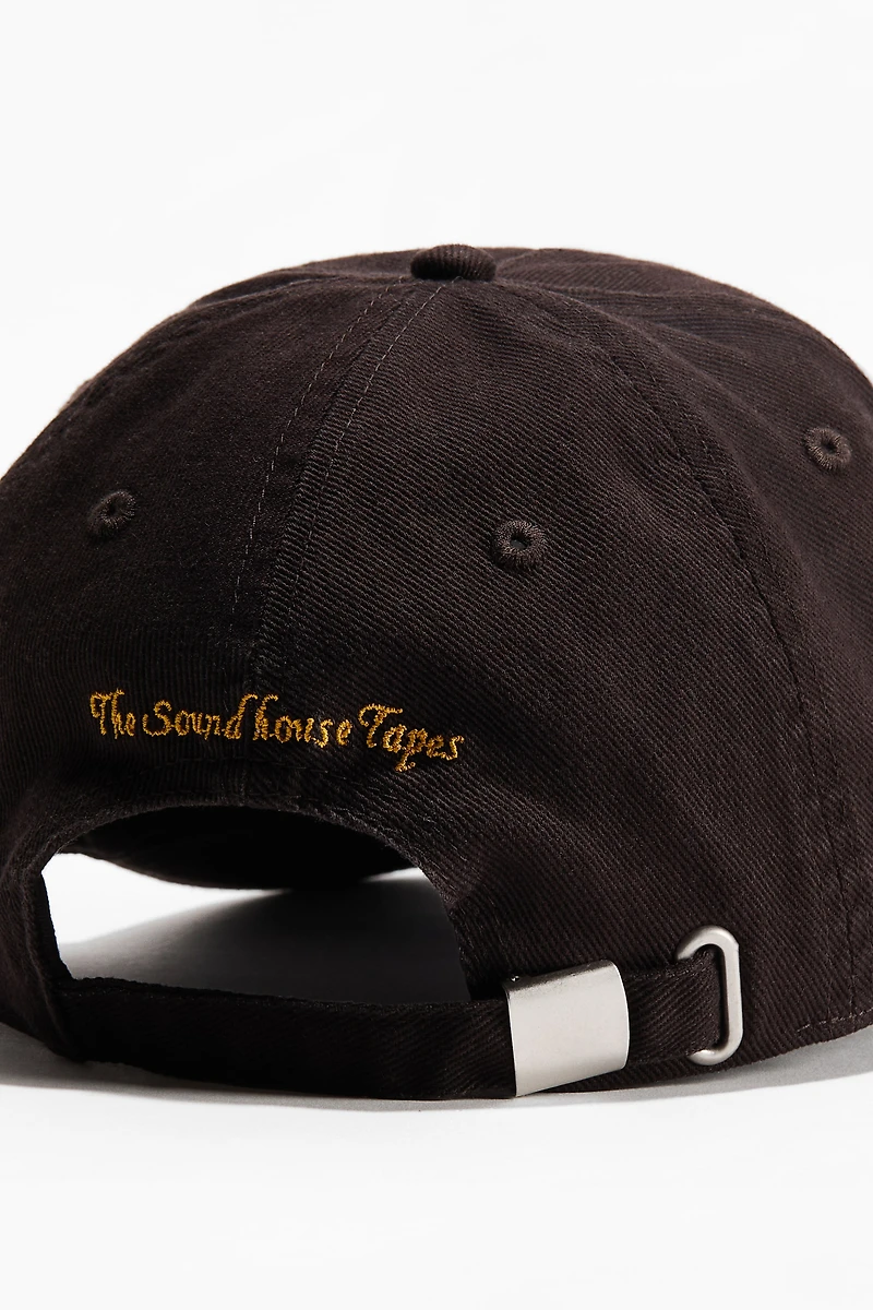 Casquette en twill de coton avec motif brodé