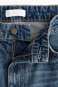 Wide-Leg Regular-Waist Culotte Jeans