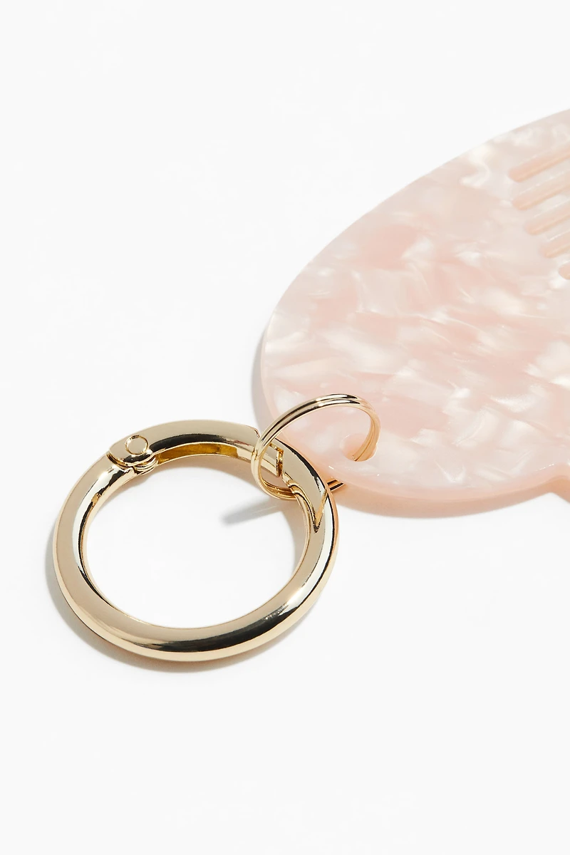 Heart-Shaped Comb Key Ring