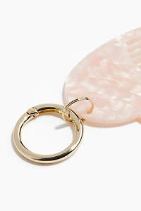 Heart-Shaped Comb Key Ring