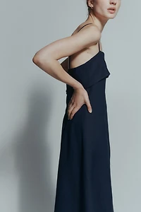 Linen-Blend Strappy Dress