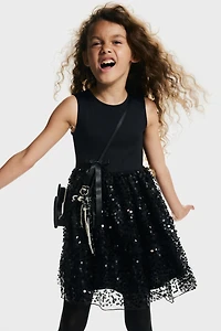 Robe avec jupe à sequins