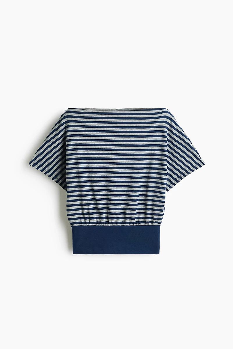 Boat-Neck Cotton Top